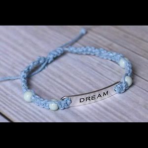 Light blue hemp bracelet